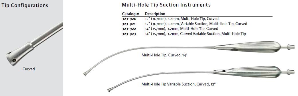 Multi-Hole Tip Suction Instruments